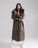 płaszcze damskie Parka Longline Hoodie Oversize camo moro 1