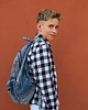 plecaki Plecak Młodzieżowy Szkolny jeans Marmurkowy z przypinkami Black Sheep ST2 7