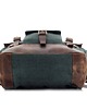 plecaki Plecak Vintage na Laptopa Skóra Płótno Zielone Forester BF51 3