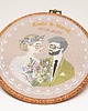 Ślub - inne Haft ślubny w tamborku 20 cm, indywidualna pamiątka ślubna, rocznicowa 61 4