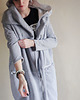 bluza z kapturem damska Oversize bluza grafit asymetryczna ogromny kaptur 7