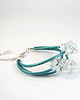 bransoletki skórzane Bransoletka - Kryształy lodu, turkusowa 1