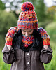 czapki damskie Czapka MERINO 100% Euforia "Przygaszone Czerwienie" 1