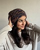 czapki damskie Kolorowa duża czapka beanie z wełną i alpaką 1