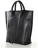 torebki do ręki Ekskluzywna torba shopper do pracy skórzana premium - czarna 1