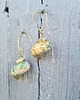 kolczyki pozłacane Kolczyki srebro złocone TURQUOISE SEASHELLS 2