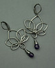 kolczyki wire wrapping Kolczyki kwiat lotosu ametyst wire wrapping 1