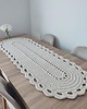 obrusy i serwetki Bieżnik szydełkowy ze sznurka bawełnianego owalny 50cmx150cm 3