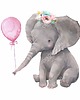 naklejki ścienne do pokoju dziecka Słoniątko z balonem   NAKLEJKA DLA DZIECI 100CM 1