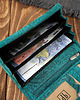 portfele damskie Portfel damski skórzany vintage w kwiaty zielony duży RFID T-108-HGR 4