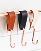 wieszaki Zestaw 5 haczyków esek na skórzanym pasku 3