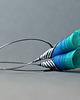 kolczyki wire wrapping Srebrne kolczyki koła turkusowe 1