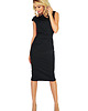 sukienki midi damskie 144-3 Sukienka SARA - CZARNA 2