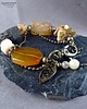 bransoletki z kamieni naturalnych Bransoleta unikat z mixu minerałów. Boho z nutą vintage Prezent lux 7