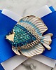 broszki Brosza z Kolekcji FISH z Rybką wysadzaną kryształkami 1