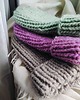 czapki damskie Wełniana czapka na drutach WOOLLY liliowa 7