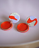 kolczyki z masy plastycznej KOLCZYKI wakacyjne, lekkie! pastel orange 1