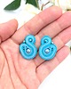 kolczyki soutache Largo niebieskie kolczyki sutasz sztyfty małe z perłami Preciosa 1
