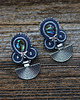 kolczyki soutache Małe, granatowe kolczyki soutache z ważką 1