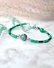 bransoletki srebrne ŚLICZNA BRANSOLETKA DELICATE MOSAIC GREEN, srebro z mozaiką 2