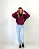 bluza bez kaptura damska Sempre Tu / burgundowa bluza bawełniana 4