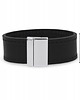 bransoletki skórzane Bransoletka Męska Skórzana Szeroka Czarna ROZMIAR XS - 17CM Parker Quality 3