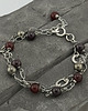 bransoletki z kamieni naturalnych Granat, piryt, jadeit  - bransoletka 1