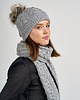 czapki damskie Zestaw CZAPKA  + SZALIK Z pomponami 100% wełna Merino - UNISEX 4