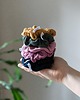 gumki do włosów Scrunchie/frotka dzianina musztarda 1