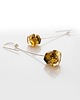 kolczyki z kamieniami ILTA - bursztyn i srebro 1