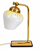 lampy stołowe Lampka Mid Century vintage, lata 60., mosiądz i szkło, stolikowa, E27 3