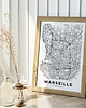 plakaty Plakat Marsylia mapa 5