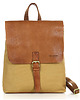 plecaki Plecak damski miejski A4 skóra + materiał - MARCO MAZZINI brąz koniak 1