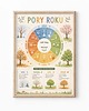 obrazy i plakaty do pokoju dziecięcego Plakat edukacyjny PORY ROKU dla chłopca 1