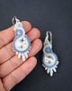 kolczyki soutache Ronja 8 biało-szare kolczyki z sutaszu, srebro. 3