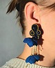 kolczyki soutache Kolczyki granatowo- złote 1