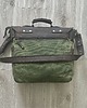 torby na ramię Torba zielono-brązowa ze skóry i bawełny woskowanej Vintage. 1