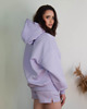 bluza z kapturem damska Lawendowa bluza bawełniana oversize 1
