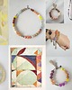 bransoletki z kamieni naturalnych Bransoletka TRIO BOHO ART jadeit, jaspis, kwarc, fiolet, pomarańcz,beż 5