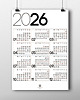 kalendarze i plannery Kalendarz 2026 typograficzny minimalistyczny 1
