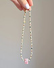 chokery Choker rodochrozyt, kamień rzeczny, hematyt unikat 4