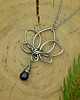 wisiory Wisiorek kwiat lotosu ametyst wire wrapping 1