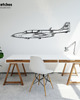 Ozdoby na ścianę Iskra PZL TS-11 metalowa ozdoba na ścianę 3D 4