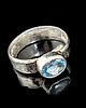 pierścionki srebrne Pierścionek blue topaz regulowany 1