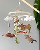 karuzele i girlandy do łóżeczka Leśna karuzela handmade, lisek, jelonek i jeż, księżyc i chmurki 7