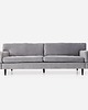 sofy i szezlongi Sofa HELSINKI srebrny welur, skandynawski design 1