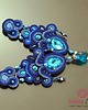 kolczyki soutache Granatowo turkusowe kolczyki sutasz 1
