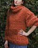 swetry damskie  100% wełna Sweter na drutach oversize 1