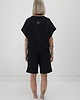 szorty damskie Szerokie spodenki z miękkiej bawełny czarne 4