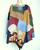 ubrania różne Kolorowe patchworkowe ponczo 3